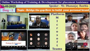 Online Workshop of Training & Development for Placement Assistance Program