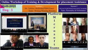 Online Workshop of Training & Development for Placement Assistance Program