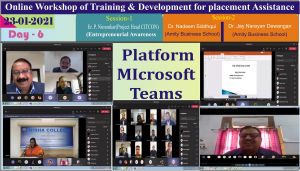 Online Workshop of Training & Development for Placement Assistance Program